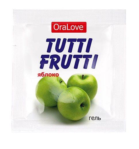 Пробник гель-смазки Tutti-frutti с яблочным вкусом - 4 гр. - Биоритм - купить с доставкой в Нижнем Новгороде