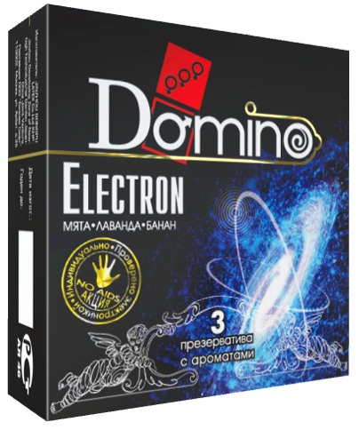 Ароматизированные презервативы Domino Electron - 3 шт. - Domino - купить с доставкой в Нижнем Новгороде
