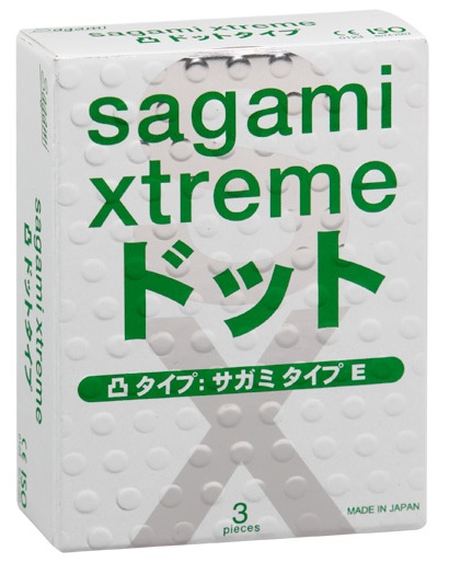 Презервативы Sagami Xtreme SUPER DOTS с точками - 3 шт. - Sagami - купить с доставкой в Нижнем Новгороде