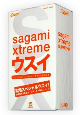 Ультратонкие презервативы Sagami Xtreme SUPERTHIN - 15 шт. - Sagami - купить с доставкой в Нижнем Новгороде