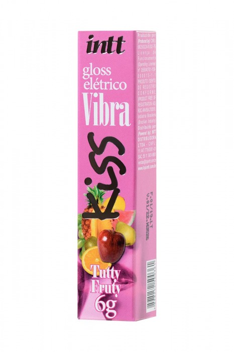 Блеск для губ GLOSS VIBE Tutti-frutti с фруктовым ароматом и эффектом вибрации - 6 гр. -  - Магазин феромонов в Нижнем Новгороде