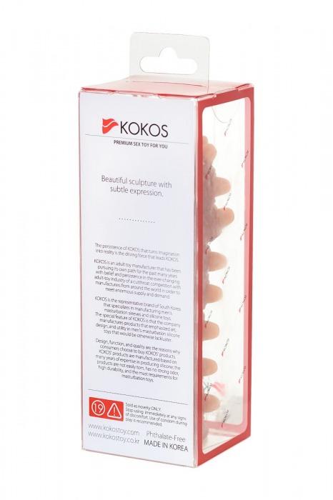 Телесная реалистичная насадка KOKOS Extreme Sleeve 04 с дополнительной стимуляцией - 14,7 см. - KOKOS - в Нижнем Новгороде купить с доставкой