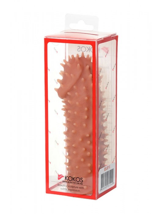 Телесная реалистичная насадка KOKOS Extreme Sleeve 07 с дополнительной стимуляцией - 12,7 см. - KOKOS - в Нижнем Новгороде купить с доставкой