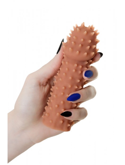 Телесная реалистичная насадка KOKOS Extreme Sleeve 07 с дополнительной стимуляцией - 12,7 см. - KOKOS - в Нижнем Новгороде купить с доставкой