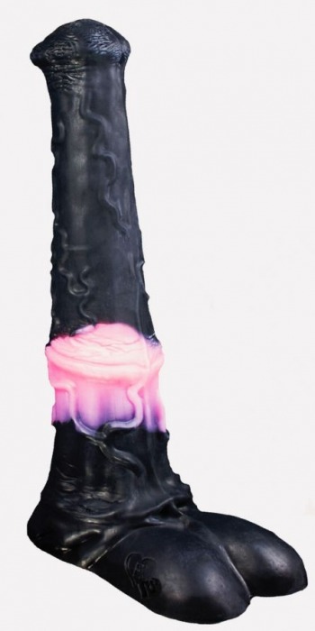 Черно-розовый фаллоимитатор  Мустанг large+  - 52 см. - Erasexa - купить с доставкой в Нижнем Новгороде