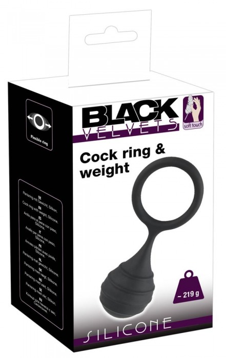 Черное силиконовое кольцо Cock ring   weight с утяжелением - Orion - в Нижнем Новгороде купить с доставкой