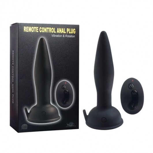 Черный анальный вибростимулятор Remote Control Anal Plug - 17,5 см. - Howells