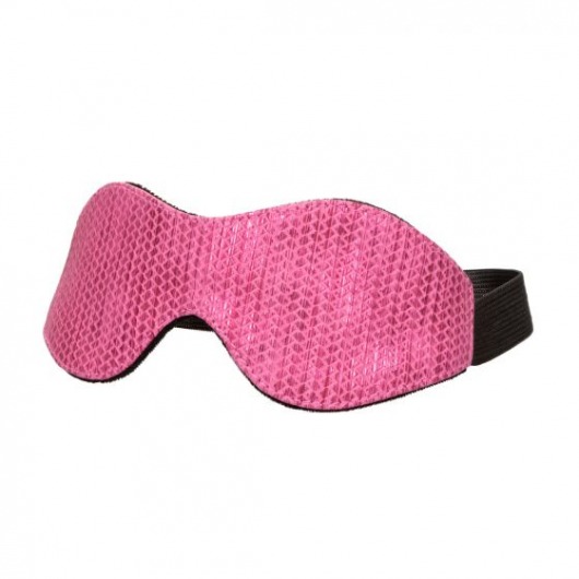 Розово-черная маска на резинке Tickle Me Pink Eye Mask - California Exotic Novelties - купить с доставкой в Нижнем Новгороде