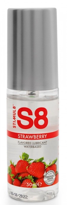 Лубрикант S8 Flavored Lube со вкусом клубники - 50 мл. - Stimul8 - купить с доставкой в Нижнем Новгороде