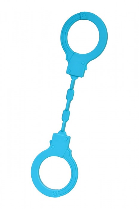 Голубые силиконовые наручники A-Toys без ключа - A-toys - купить с доставкой в Нижнем Новгороде