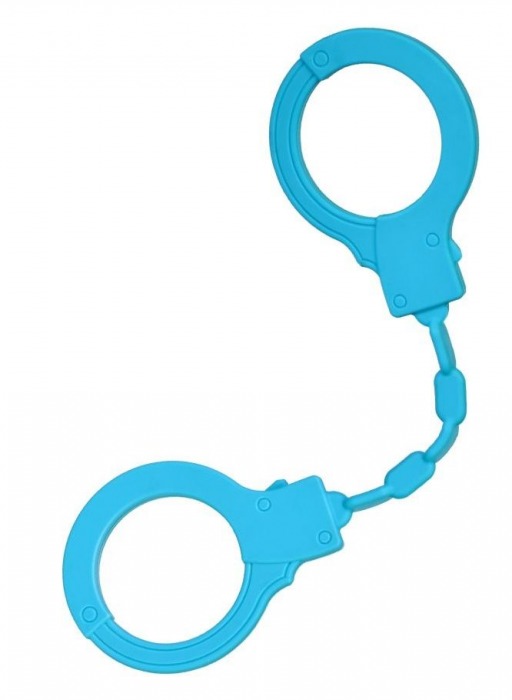 Голубые силиконовые наручники A-Toys без ключа - A-toys - купить с доставкой в Нижнем Новгороде