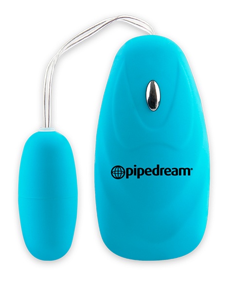 Голубая мультискоростная вибропуля с пультом управления - Pipedream
