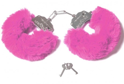 Шикарные наручники с пушистым розовым мехом - Le Frivole - купить с доставкой в Нижнем Новгороде