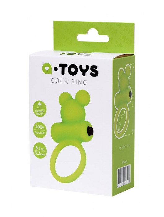 Зеленое виброкольцо на пенис A-Toys - A-toys - в Нижнем Новгороде купить с доставкой