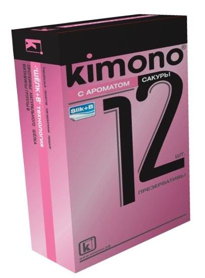 Презервативы KIMONO с ароматом сакуры - 12 шт. - Kimono - купить с доставкой в Нижнем Новгороде