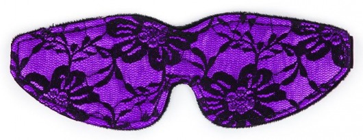 Фиолетовая маска на глаза с черным кружевом - Bior toys - купить с доставкой в Нижнем Новгороде