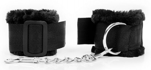 Черные наручники на регулируемых пряжках - Bior toys - купить с доставкой в Нижнем Новгороде