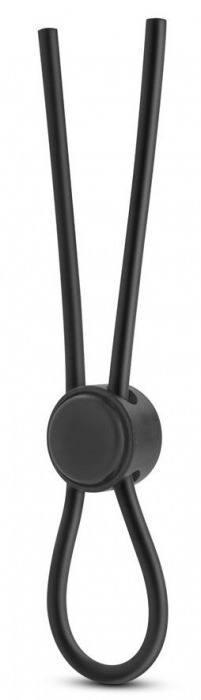 Черное силиконовое лассо на пенис SILICONE LOOP COCK RING - Blush Novelties - в Нижнем Новгороде купить с доставкой