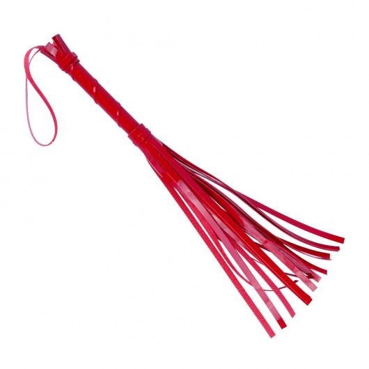 Красная лаковая плеть из искусственной кожи - 40 см. - Sitabella - купить с доставкой в Нижнем Новгороде