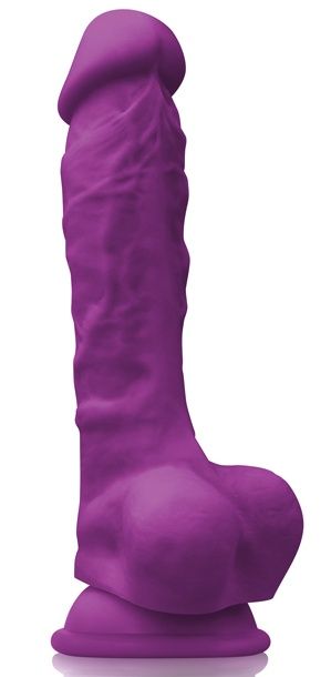 Фиолетовый фаллоимитатор на присоске 7 Dildo - 22,3 см. - NS Novelties