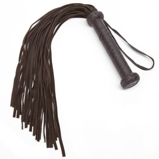 Коричневая кожаная плеть Brown Leather Flogger - 66 см. - Coco de Mer - купить с доставкой в Нижнем Новгороде
