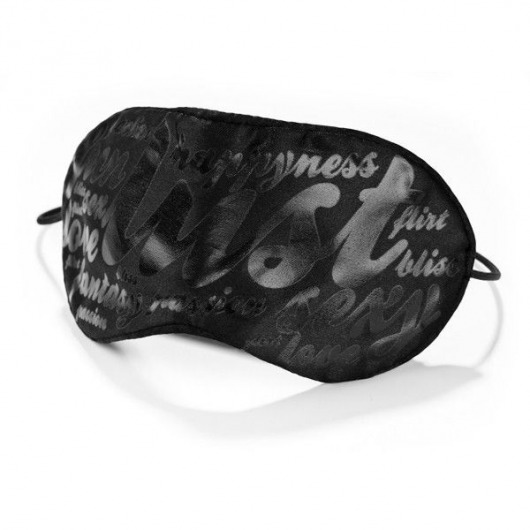 Черная маска на глаза BLIND PASSION MASK - Bijoux Indiscrets - купить с доставкой в Нижнем Новгороде
