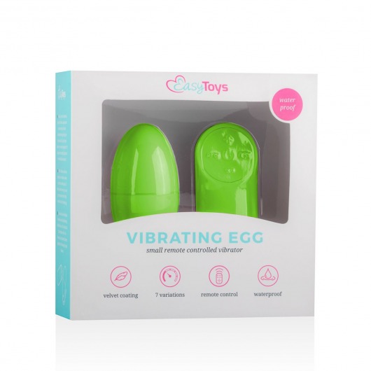 Салатовое виброяйцо Vibrating Egg с пультом ДУ - EDC Wholesale