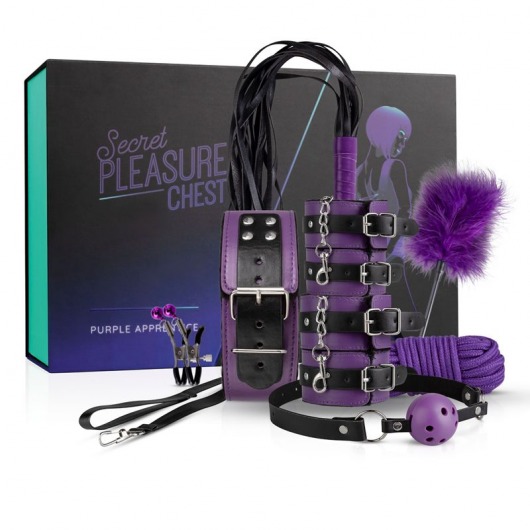 Фиолетовый эротический набор Dark Apprentice - Secret Pleasure Chest - купить с доставкой в Нижнем Новгороде