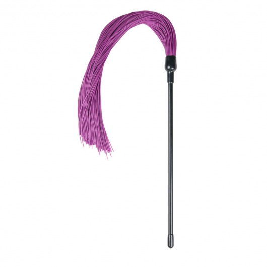 Плеть с фиолетовыми силиконовыми хвостами Purple Silicone Tickler - 45 см. - EDC Wholesale - купить с доставкой в Нижнем Новгороде