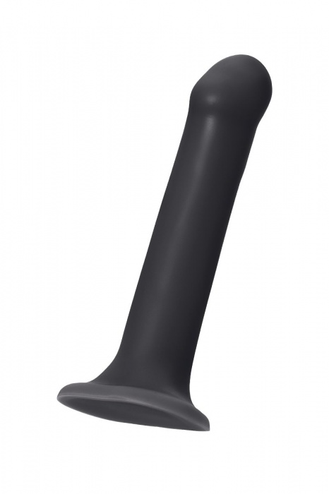 Черный фаллос на присоске Silicone Bendable Dildo L - 19 см. - Strap-on-me - купить с доставкой в Нижнем Новгороде