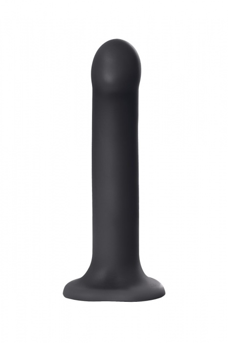 Черный фаллос на присоске Silicone Bendable Dildo L - 19 см. - Strap-on-me - купить с доставкой в Нижнем Новгороде