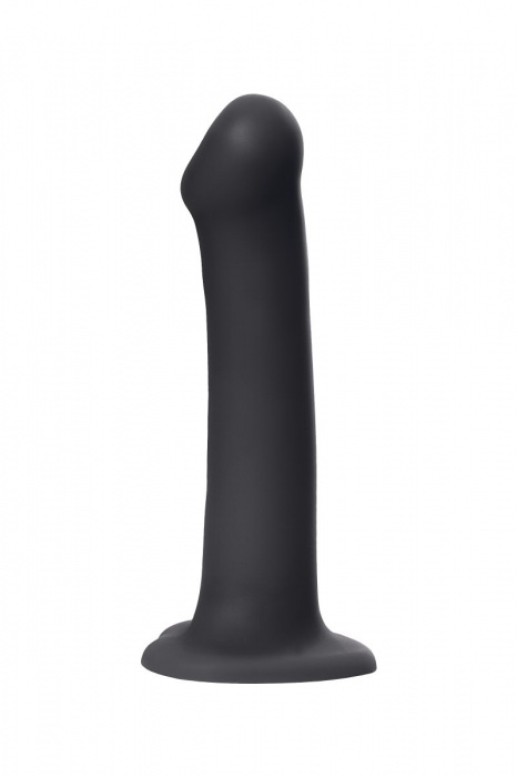 Черный фаллос на присоске Silicone Bendable Dildo L - 19 см. - Strap-on-me - купить с доставкой в Нижнем Новгороде