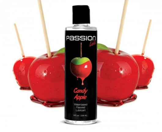 Смазка на водной основе Passion Licks Water Based Flavored Lubricant со вкусом яблока - 236 мл. - XR Brands - купить с доставкой в Нижнем Новгороде