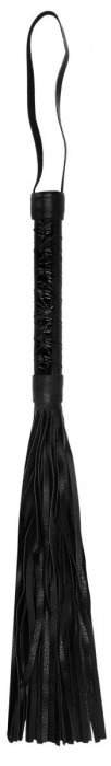 Черная многохвостовая гладкая плеть Luxury Whip - 38,5 см. - Shots Media BV - купить с доставкой в Нижнем Новгороде