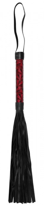 Красно-черная многохвостовая гладкая плеть Luxury Whip - 38,5 см. - Shots Media BV - купить с доставкой в Нижнем Новгороде