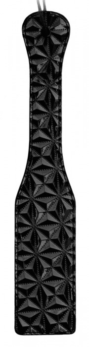 Черная шлепалка Luxury Paddle - 31,5 см. - Shots Media BV - купить с доставкой в Нижнем Новгороде
