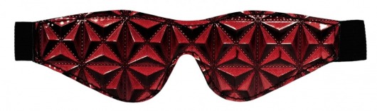 Красно-черная маска на глаза закрытого типа Luxury Eye Mask - Shots Media BV - купить с доставкой в Нижнем Новгороде