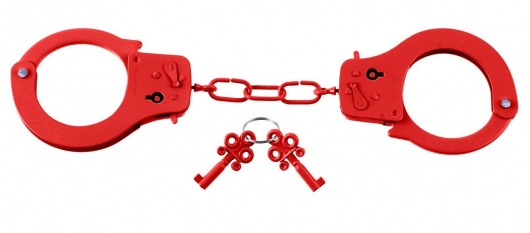 Металлические красные наручники Designer Metal Handcuffs - Pipedream - купить с доставкой в Нижнем Новгороде