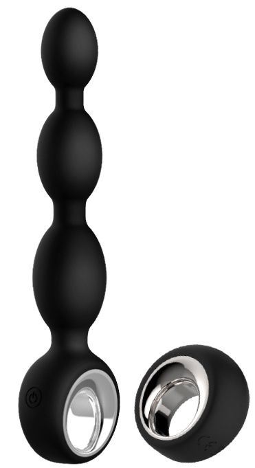 Черный анальный вибромассажер DIONE REMOTE - 16 см. - Dream Toys