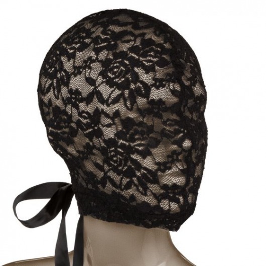 Кружевная маска-шлем на шнуровке сзади Corset Lace Hood - California Exotic Novelties - купить с доставкой в Нижнем Новгороде