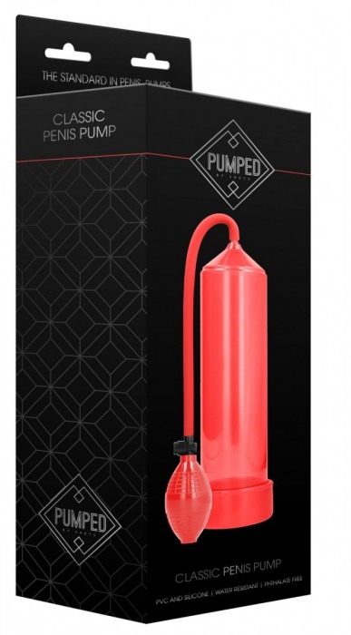 Красная ручная вакуумная помпа для мужчин Classic Penis Pump - Shots Media BV - в Нижнем Новгороде купить с доставкой