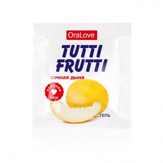 Пробник гель-смазки Tutti-frutti со вкусом сочной дыни - 4 гр. - Биоритм - купить с доставкой в Нижнем Новгороде