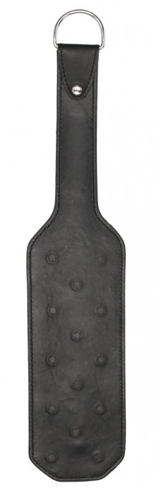 Черная шлепалка Leather Vampire Paddle - 41 см. - Shots Media BV - купить с доставкой в Нижнем Новгороде