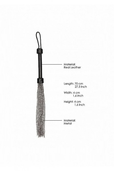 Черная многохвостая металлическая плеть Metal Chain Flogger - 53 см. - Shots Media BV - купить с доставкой в Нижнем Новгороде