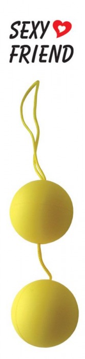 Желтые вагинальные шарики BALLS - Bior toys
