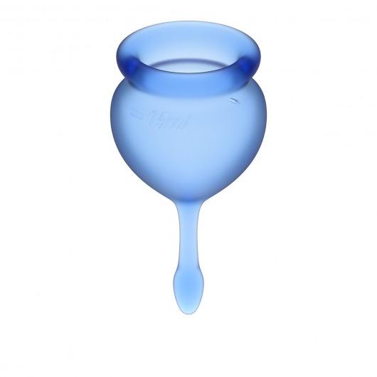 Набор синих менструальных чаш Feel good Menstrual Cup - Satisfyer - купить с доставкой в Нижнем Новгороде