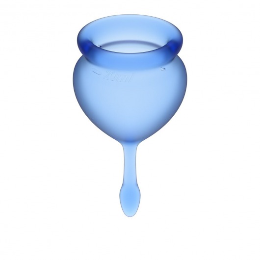 Набор синих менструальных чаш Feel good Menstrual Cup - Satisfyer - купить с доставкой в Нижнем Новгороде