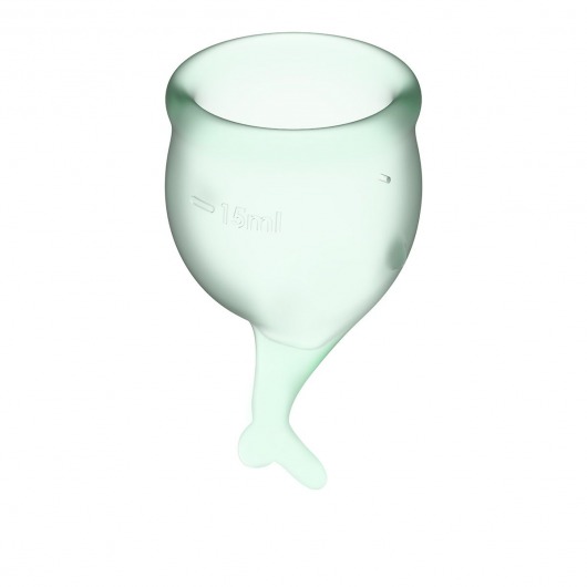 Набор зеленых менструальных чаш Feel secure Menstrual Cup - Satisfyer - купить с доставкой в Нижнем Новгороде