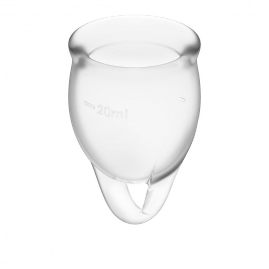 Набор прозрачных менструальных чаш Feel confident Menstrual Cup - Satisfyer - купить с доставкой в Нижнем Новгороде