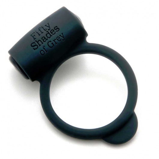 Темно-серое эрекционное кольцо Vibrating Love Ring с вибрацией - Fifty Shades of Grey - в Нижнем Новгороде купить с доставкой